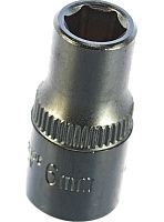 Торцевая головка 1/4"DR, DIN 3124, диаметр 6 мм Jonnesway S04H2106 Торцевая головка 1/4"DR, DIN 3124, диаметр 6 мм Jonnesway S04H2106