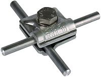 MV-клемма с 6-гранным винтом и пружинной шайбой, Rd=8-10 мм, вариант B DEHN 390551, алюминий MV-клемма с 6-гранным винтом и пружинной шайбой, Rd=8-10 мм, вариант B DEHN 390551, алюминий