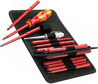 Набор диэлектрических отвёрточных стержней VDE Wera Kraftform Kompakt WE-003474, Cr-Mo, 16 предметов Набор диэлектрических отвёрточных стержней VDE Wera Kraftform Kompakt WE-003474, Cr-Mo, 16 предметов