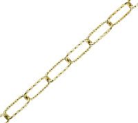 Цепь декоративная стальная 3,4 мм, полированная латунь, золото Цепь декоративная стальная 3,4 мм, полированная латунь, золото