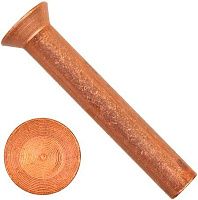 Заклепка под молоток с потайной головкой 8х12 мм DIN 661, медь, 100 шт Заклепка под молоток с потайной головкой 8х12 мм DIN 661, медь, 100 шт