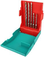 Набор буров по бетону SDS-plus Bionic Pro: 5, 6x110 мм; 6, 8, 10x160 мм Heller 16491, 5 шт Набор буров по бетону SDS-plus Bionic Pro: 5, 6x110 мм; 6, 8, 10x160 мм Heller 16491, 5 шт