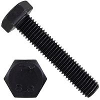 Болт шестигранный М20х260 DIN 933, класс прочности 8.8, сталь без покрытия Болт шестигранный М20х260 DIN 933, класс прочности 8.8, сталь без покрытия