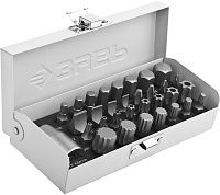 Набор ударных бит с профилями SL, PH, HEX, Torx-Pin, SP длина 30 мм, хвостовик 8 мм ЗУБР 2655-H32 серии Эксперт, сталь Cr-Mo Набор ударных бит с профилями SL, PH, HEX, Torx-Pin, SP длина 30 мм, хвостовик 8 мм ЗУБР 2655-H32 серии Эксперт, сталь Cr-Mo