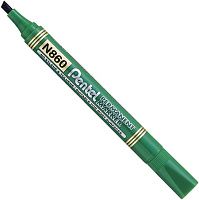 Перманентный маркер скошенный 1,5/4,5 мм Pentel N860-D, зеленый Перманентный маркер скошенный 1,5/4,5 мм Pentel N860-D, зеленый