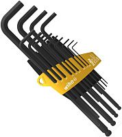 Набор имбусовых ключей сферических HEX 1/20"-3/8" в блистере ProStar Wiha 24851, 13 предметов Набор имбусовых ключей сферических HEX 1/20"-3/8" в блистере ProStar Wiha 24851, 13 предметов