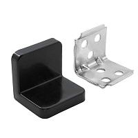 ANGLE Уголок мебельный с пластиковой накладкой 26х26х28 мм черный, PLS26X26X28BL ANGLE Уголок мебельный с пластиковой накладкой 26х26х28 мм черный, PLS26X26X28BL