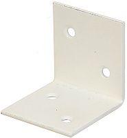 Уголок крепежный мебельный 40х40х40 мм Gah Alberts 332679, сталь с белым пластмассовым покрытием Уголок крепежный мебельный 40х40х40 мм Gah Alberts 332679, сталь с белым пластмассовым покрытием