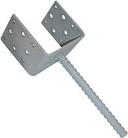 Основание колонны бруса U-образное 125х150х100х250 толщина 6 мм Петротех, оцинкованная сталь Основание колонны бруса U-образное 125х150х100х250 толщина 6 мм Петротех, оцинкованная сталь