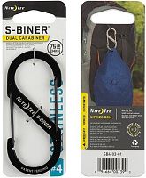 Карабин нержавеющий универсальный Nite Ize S-Biner SB4-03-01, размер 4 (черный) Карабин нержавеющий универсальный Nite Ize S-Biner SB4-03-01, размер 4 (черный)