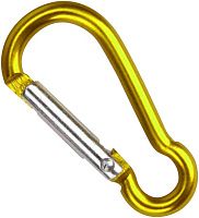 Брелок-карабин быстросъемный 21х41х3,5 мм, золото Брелок-карабин быстросъемный 21х41х3,5 мм, золото