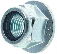 Гайка самоконтрящаяся с фланцем М5 DIN 6926, класс прочности 10, оцинкованная сталь Гайка самоконтрящаяся с фланцем М5 DIN 6926, класс прочности 10, оцинкованная сталь