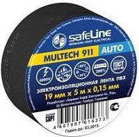 Изолента SafeLine Multech 911 19/5 (черная) Изолента SafeLine Multech 911 19/5 (черная)