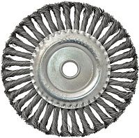 Щетка для УШМ жгутовая плоская 200 мм Schwert 4001020, сталь Щетка для УШМ жгутовая плоская 200 мм Schwert 4001020, сталь