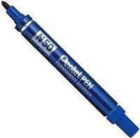 Перманентный ударопрочный маркер 2 мм Pentel Pen N50-C, синий Перманентный ударопрочный маркер 2 мм Pentel Pen N50-C, синий