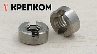 Гайка шлицевая М2,5 DIN 546, нержавеющая сталь А4 Гайка шлицевая М2,5 DIN 546, нержавеющая сталь А4