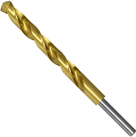 Сверло по металлу 19х200/135 проточенный ц/х DIN338 Волжский Инструмент 5043009, сталь P6M5 TiN Сверло по металлу 19х200/135 проточенный ц/х DIN338 Волжский Инструмент 5043009, сталь P6M5 TiN