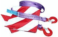Буксировочный ремень Tplus на 4 т, 4 метра (крюк-крюк) с флажками Буксировочный ремень Tplus на 4 т, 4 метра (крюк-крюк) с флажками