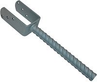 Основание колонны бруса U-образное ПТ 40х50, покрытие Zinga Основание колонны бруса U-образное ПТ 40х50, покрытие Zinga