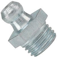 Пресс-масленка дюймовая UNF 1/4"-28 прямая DIN 71412, оцинкованная сталь  Пресс-масленка дюймовая UNF 1/4"-28 прямая DIN 71412, оцинкованная сталь