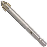 Сверло по стеклу и керамике с крестообразным наконечником 6 мм Волжский Инструмент 5035001 Сверло по стеклу и керамике с крестообразным наконечником 6 мм Волжский Инструмент 5035001