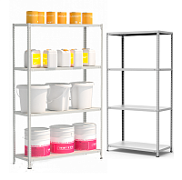 Стеллаж металлический до 100 кг, 4 полки Металл-завод СТФ 1244 Стеллаж металлический до 100 кг, 4 полки Металл-завод СТФ 1244