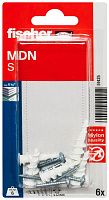 Дюбель для гипсокартона с шурупом с полукруглой головкой MDN S Fischer 051425, 6 шт в блистере Дюбель для гипсокартона с шурупом с полукруглой головкой MDN S Fischer 051425, 6 шт в блистере