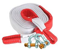 Динамический рывковый строп Tplus "Туризм" 5 м (22т) + шаклы 2х4,75 т Динамический рывковый строп Tplus "Туризм" 5 м (22т) + шаклы 2х4,75 т