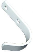 Крючок для одежды однорожковый 60х40х15 мм ПТ 802030903, белый, 2 шт Крючок для одежды однорожковый 60х40х15 мм ПТ 802030903, белый, 2 шт