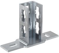 Фланец седельный для профиля FUS Fischer PSFQ 41 535266, оцинкованная сталь Фланец седельный для профиля FUS Fischer PSFQ 41 535266, оцинкованная сталь