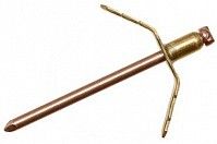 Заклепка-клемма латунь/сталь заземляющая, двухклемная 4х7 Заклепка-клемма латунь/сталь заземляющая, двухклемная 4х7