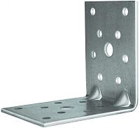 Уголок крепежный усиленный 80х80х40х2 мм Буратино 1/6, оцинкованная сталь Уголок крепежный усиленный 80х80х40х2 мм Буратино 1/6, оцинкованная сталь