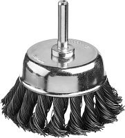 Щетка-крацовка чашечная для дрели 75 мм, жгутированная стальная проволока, Mirax 35148-075 Щетка-крацовка чашечная для дрели 75 мм, жгутированная стальная проволока, Mirax 35148-075