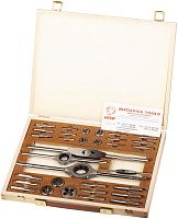 Резьбонарезной набор BSW1/8"-1/2" HSS Bucovice 340012, 34 предмета Резьбонарезной набор BSW1/8"-1/2" HSS Bucovice 340012, 34 предмета