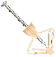 Дюбель с шурупом для тонколистовых материалов PLA Европартнер 30 шт, нейлон Дюбель с шурупом для тонколистовых материалов PLA Европартнер 30 шт, нейлон