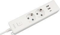 Удлинитель 2 розетки 3 USB-порта Power Cube PC-4-2M, белый Удлинитель 2 розетки 3 USB-порта Power Cube PC-4-2M, белый