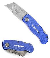 Нож складной с трапециевидным лезвием Workpro W011004 Нож складной с трапециевидным лезвием Workpro W011004