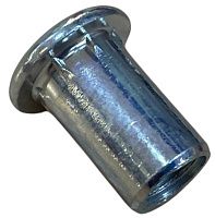 Гайка Эриксона  M8x16,5x15 мм с плоской головкой и стопорными насечками, оцинкованная сталь Гайка Эриксона  M8x16,5x15 мм с плоской головкой и стопорными насечками, оцинкованная сталь