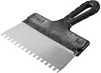 Шпатель фасадный 250 мм зубчатый ЗУБР Мастер, нержавеющая сталь Шпатель фасадный 250 мм зубчатый ЗУБР Мастер, нержавеющая сталь