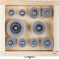 Набор мини-кругов алмазных для гравировальных машин ц/х 3 мм ЗУБР 33385-H10, 10 предметов в кейсе Набор мини-кругов алмазных для гравировальных машин ц/х 3 мм ЗУБР 33385-H10, 10 предметов в кейсе