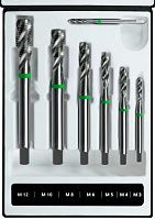 Набор резьбонарезной M3-M12, HSSЕ, DIN 371/376 Ruko 245062RK, 7 предметов, метрическая резьба Набор резьбонарезной M3-M12, HSSЕ, DIN 371/376 Ruko 245062RK, 7 предметов, метрическая резьба