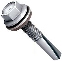 Саморез для профлистов и м/к JT2-12-6,3x35 V16 с EPDM прокладкой EJOT 3595621614, оцинкованная сталь Саморез для профлистов и м/к JT2-12-6,3x35 V16 с EPDM прокладкой EJOT 3595621614, оцинкованная сталь