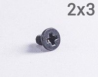 Винт М2х3 с цилиндрической плоской шляпкой (черный) Винт М2х3 с цилиндрической плоской шляпкой (черный)