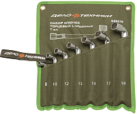 Набор L-образных сквозных торцевых ключей Дело Техники 8-19 мм (сумка) 540070 Набор L-образных сквозных торцевых ключей Дело Техники 8-19 мм (сумка) 540070