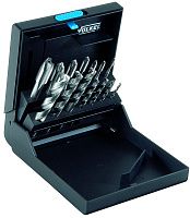 Набор машинных метчиков M3-M12 DIN371/376 HSSE + сверла Volkel, 14 предметов, пластиковый кейс Набор машинных метчиков M3-M12 DIN371/376 HSSE + сверла Volkel, 14 предметов, пластиковый кейс
