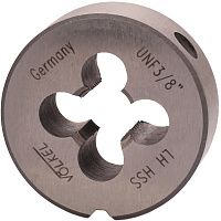 Плашка UNF 3/8" HSS DIN EN 22568 Volkel 24218, левая мелкая дюймовая резьба Плашка UNF 3/8" HSS DIN EN 22568 Volkel 24218, левая мелкая дюймовая резьба