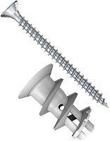 Дюбель для гипсокартона 22 мм с шурупом GK S Fischer 084343, 5 шт в блистере Дюбель для гипсокартона 22 мм с шурупом GK S Fischer 084343, 5 шт в блистере
