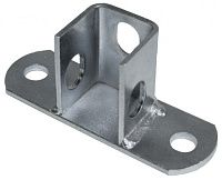 Основание потолочной стойки (фланец седельный) 120х40х4 под профиль 30х30х30 Основание потолочной стойки (фланец седельный) 120х40х4 под профиль 30х30х30