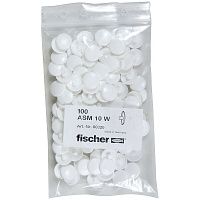 Декоративный колпачок ASM 10 W Fischer для рамного дюбеля 60320, белый Декоративный колпачок ASM 10 W Fischer для рамного дюбеля 60320, белый