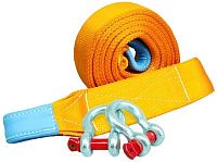 Динамический рывковый строп Tplus "Стандарт" 5 м (50 т) + шаклы 2х6,5 т Динамический рывковый строп Tplus "Стандарт" 5 м (50 т) + шаклы 2х6,5 т